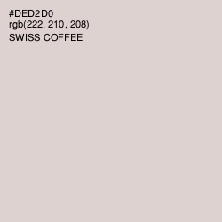 #DED2D0 - Swiss Coffee Color Image